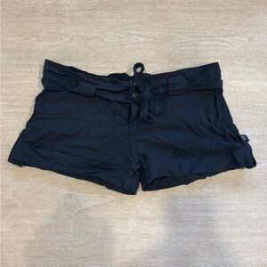 Juicy Couture Black Cargo Shorts with Tie